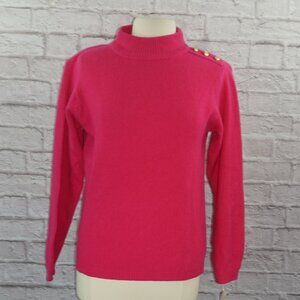 Vintage 90s Lambswool Angora Hot Pink Sweater